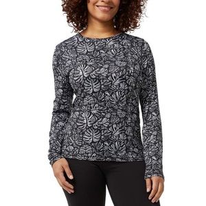 NWT 32 Degrees UPF 50 Sun Protection Long Sleeve Rash Guard Jungle Beach‎ Black